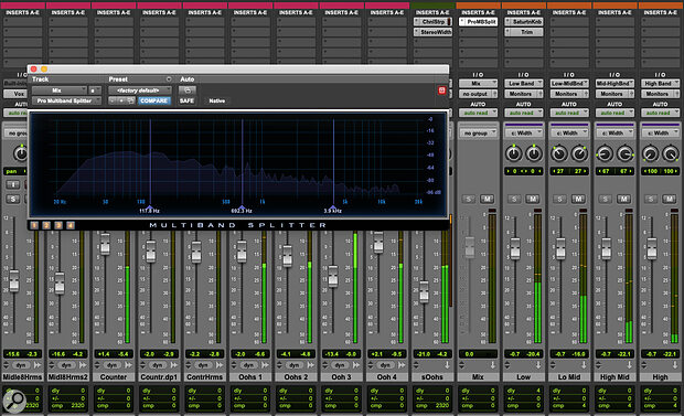 Avid's Pro Multiband Splitter plug‑in lets you separate audio into different frequency bands and send those bands separately to the mixer.