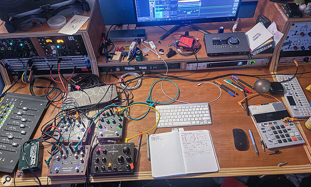 Effects pedals, mostly supplied by Josh Dibb, were central to the sound of the album.