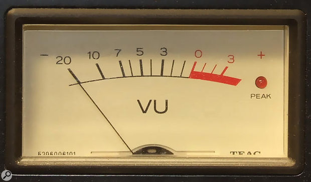 A typical VU meter.