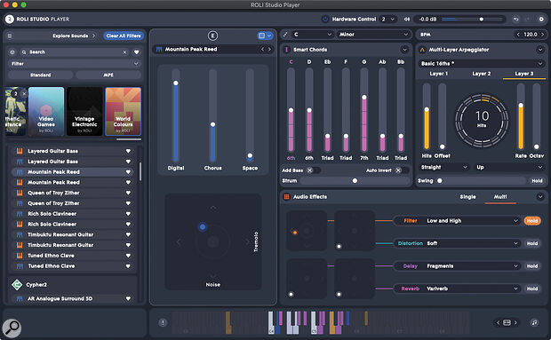 Simplified but capable: ROLI Studio Player.