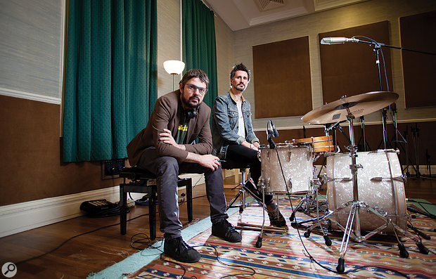 Producer Tommaso Colliva (left) and drummer Alex Reeves.