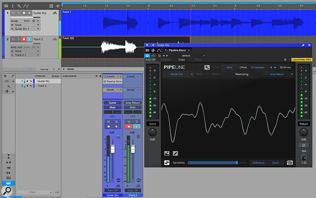 Pipeline XT lets you save your re‑amping setup as a preset, and also has a built‑in latency compensation tool.