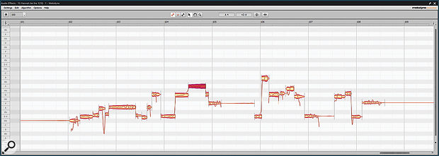 Melodyne isn't only useful for correcting pitch: it is also a powerful tool for modifying timing.