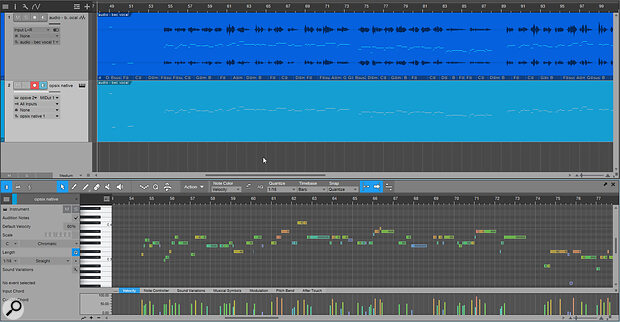 Melodyne Essential can extract MIDI data from your audio performances.