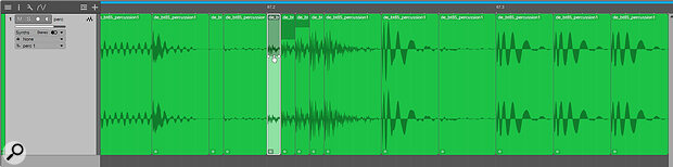 A tried and tested method of rearranging breakbeats is to simply chop them up and reassemble them in the timeline.