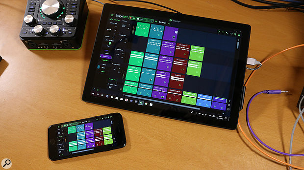 Cross-platform: Stagelight 4 looks identical on iOS and running on Microsoft's Surface Pro tablet computer.