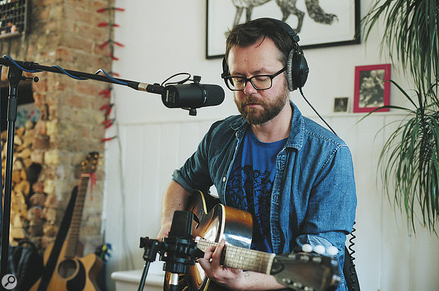 The first step was to capture guide tracks, with Steve singing along to his acoustic guitar.