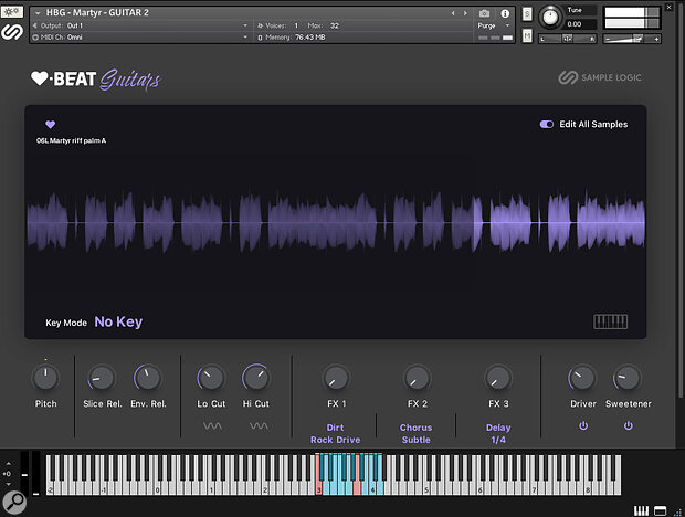 Sample Logic HeartBeat Guitars