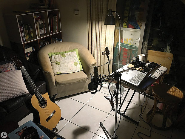 One of the advantages of recording at home is that you can create an environment tailored to your own comfort!