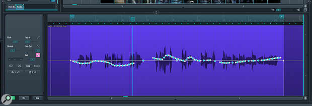 The Audio Editor provides a compact but carefully chosen set of tools for editing your audio clips.