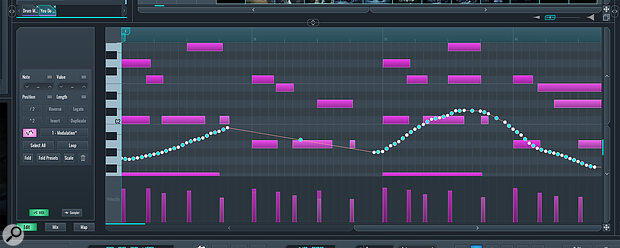 The MIDI Editor provides an easy‑to‑use environment for manual editing of your MIDI data.