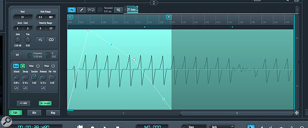 SoundBridge DAW’s Sampler lets you build quite sophisticated sample‑based instruments from any sample material.