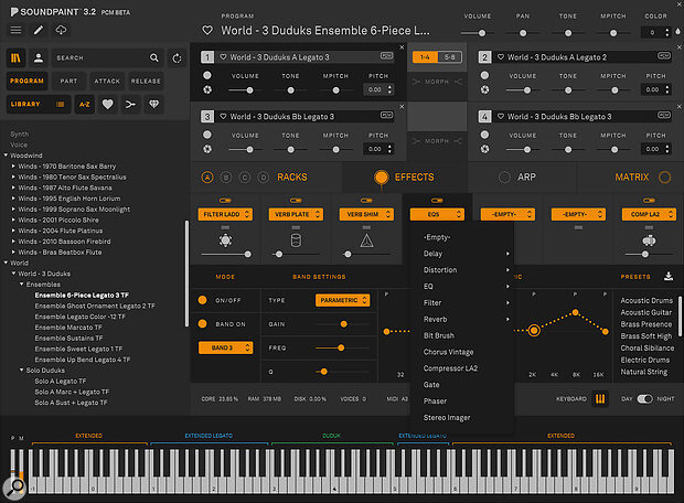 Eight years in the making, the Soundpaint engine contains a wealth of creative features.