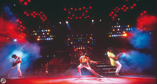 Queen on their 1986 Magic tour, their last with original frontman Freddie Mercury.