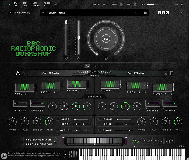 Spitfire Audio’s BBC Radiophonic Workshop library is housed in the Solar plug‑in, also used for Jupiter by Trevor Horn and the Mercury instrument collection.