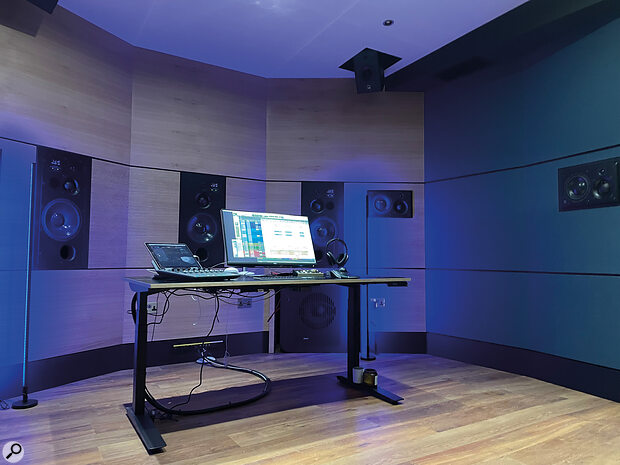 Stan Kybert’s new Music Immersive mixing room goes well beyond the minimum specification for Atmos music, with a stunning 9.1.4 surround monitoring setup.