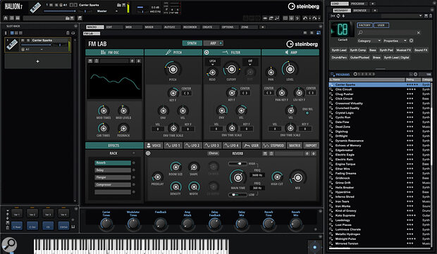 Absolute 7 includes the new Carrier8 expansion for HALion 7’s brilliant FM Lab.