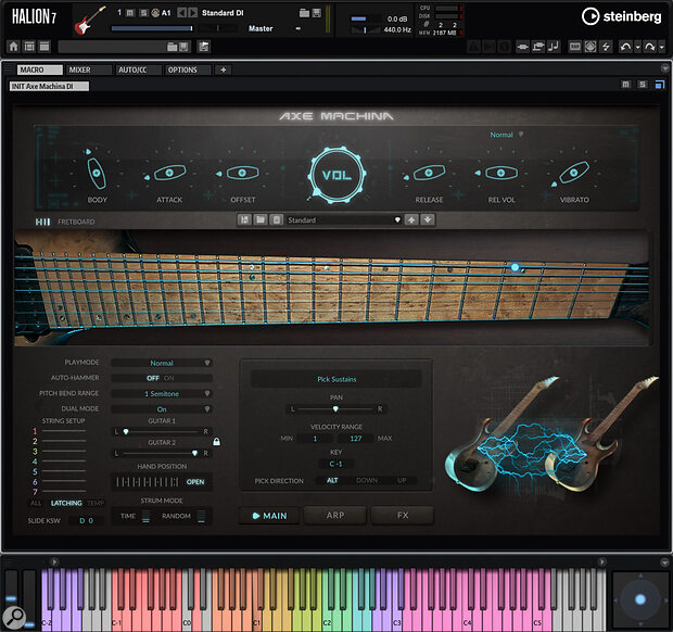 Heavy seven‑string electric guitars come full‑force to Absolute 7 with the Axe Machina expansion for HALion.