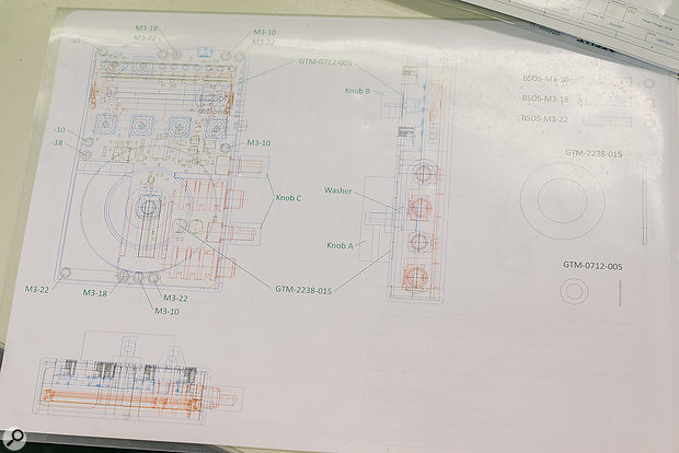 Engineering drawings and blueprints for the Granular Convolver.