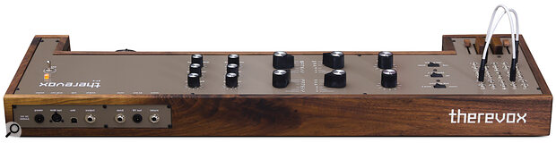 Connections on the back of the ET‑5 include both DIN and USB MIDI and a dedicated effects pedal send/return and 9V power supply. The pedal‑friendliness fits right in with the overall aesthetic somehow.