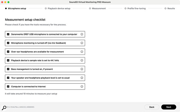 The Virtual Monitoring Pro Measure app guides the user through the measurement process in five simple stages.