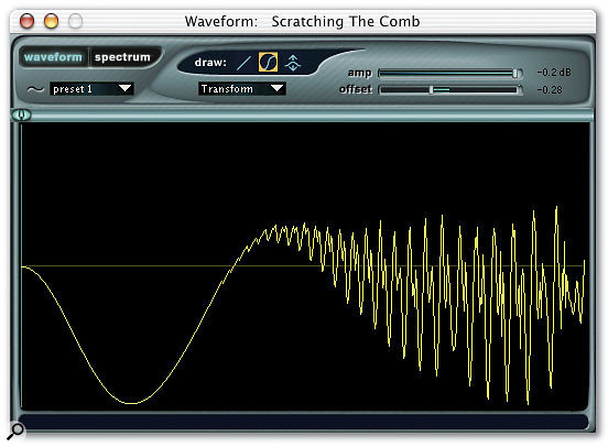 The Wave Editor, deceptively simple in presentation, even allows waveforms to be drawn from scratch, as well as being imported.