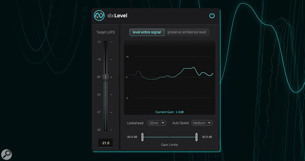 Accentize dxLevel dialogue loudness levelling plug-in
