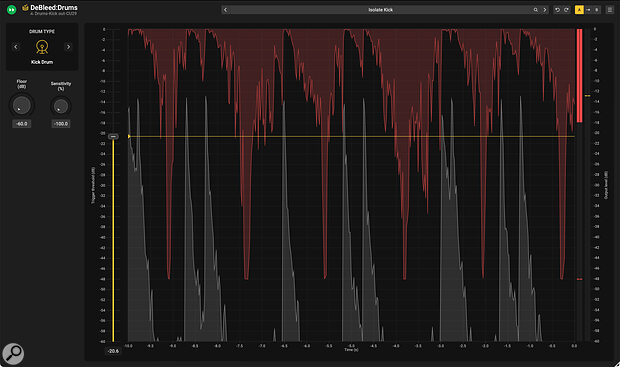 DeBleed:Drums — a more powerful alternative to a traditional gate/expander for controlling bleed.