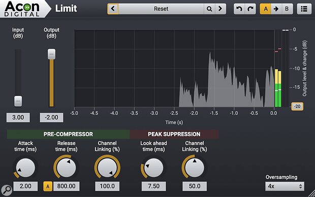 Acon Digital Limit transparent limiter audio loudness plug-in free