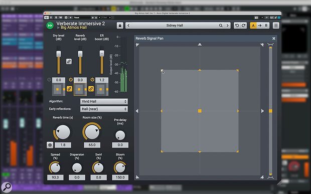 Acon Digital Verberate Immersive 2.3 spatial Dolby Atmos reverb plug-in music post-production
