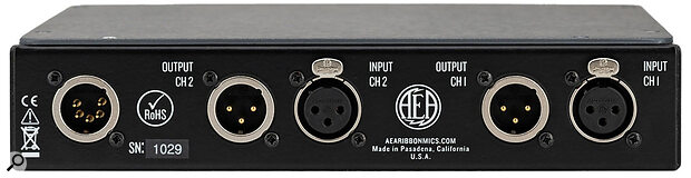 On the rear, as well as the balanced I/O on XLRs, there’s a 5‑pin socket for the external PSU.