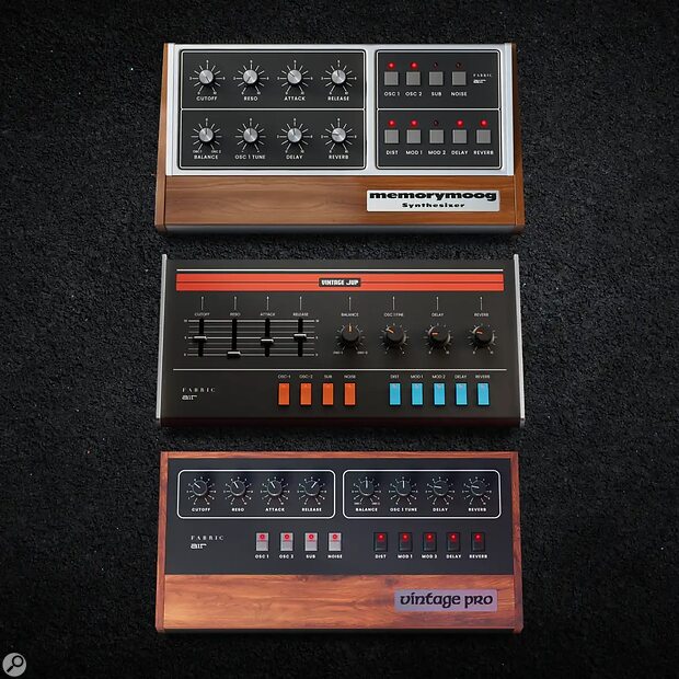 AIR Music Tech Fabric Vintage Synths Vol 1 Roland Jupiter Sequential Pro One Moog Memorymoog software synthesizer