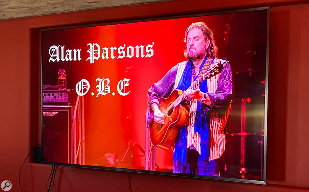 Alan Parsons OBE TV screen