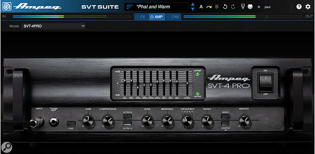 The SVT‑4PRO head, with its in‑built graphic equaliser and compressor.