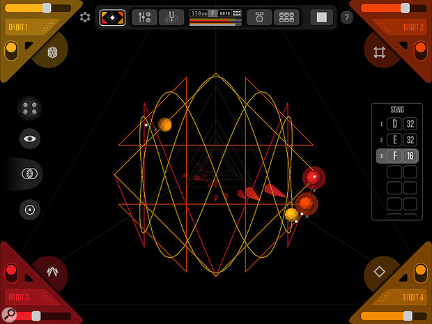 Note sequences can be generated by combining Tone Maps and Orbit patterns.