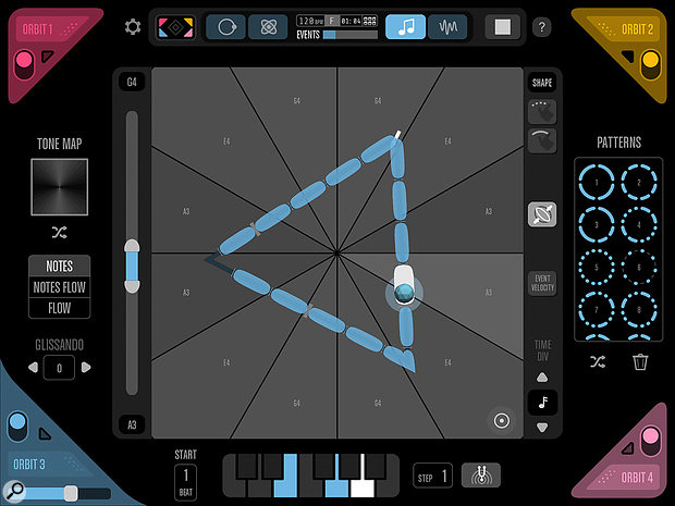 Aphelian's 'orbit' based sequencing in action.