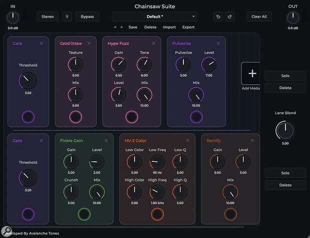 Avalanche Tones Chainsaw Suite djent metal guitar tone distortion plug-in