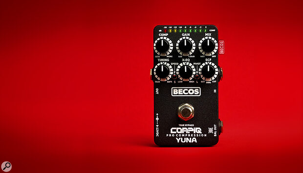 Becos FX CompIQ YUNA VCA compressor guitar bass effects pedal