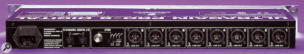 To the left of the XLR analogue output connections on the rear panel is a BNC word-clock input, and a choice of digital synchronisation options is available from its adjacent switch.