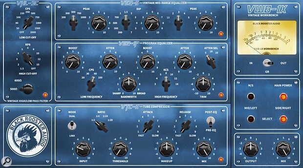 Black Rooster Audio VWB-1X Vintage Mixing Workbench channel strip plug-in