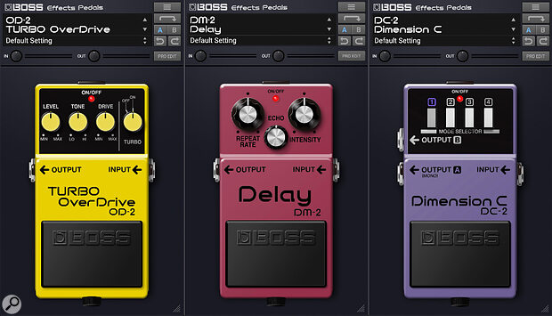 BOSS Effects Pedals Plug-in releases