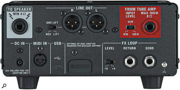 The rear panel has impressive connectivity options, including send and return jacks for an effects loop.