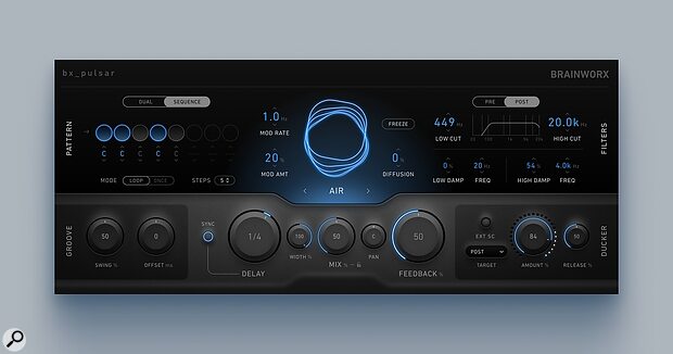 Brainworx bx_pulsar rhythmic sequenced delay effects plug-in