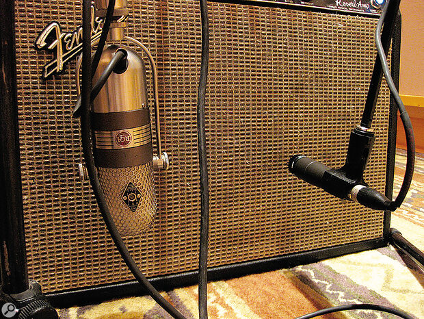 A classic combination is to pair a ribbon mic with an SM57: the frequency responses of the two seem to combine particularly well.