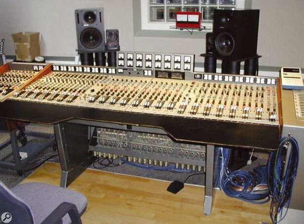 The EMI desk used to record 'Start Me Up' now resides in the studio of songwriter and producer Terry Britten, who has added the additional sidecar modules. 