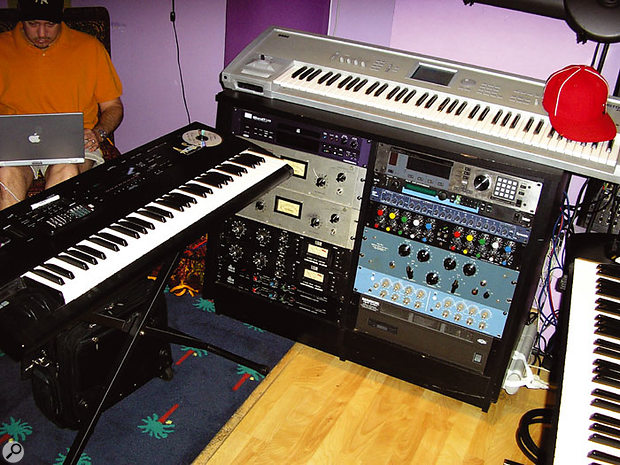 More of Pharrell Williams's mobile gear, including a healthy selection of vintage compressors and EQs. 