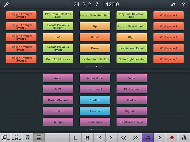 iC Pro allows you to see either one or two sets of 25 key commands at the same time, all labelled and colour-coded for ease of use. 