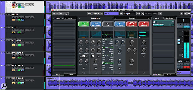 The Channel Settings window provides a flexible and efficient environment for many basic mix processing tasks.