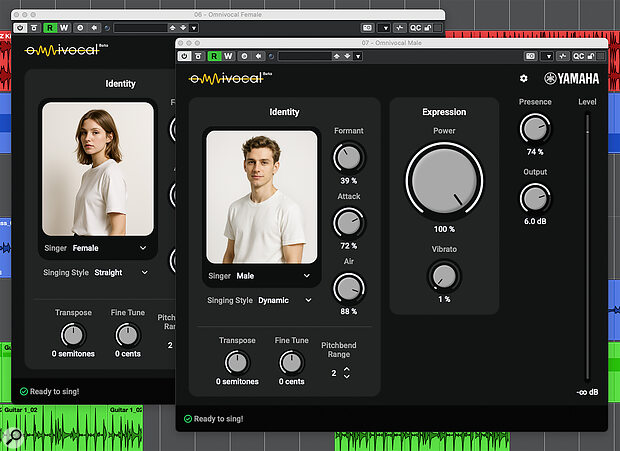 The initial beta release of Omnivocal ships with two voice characters.