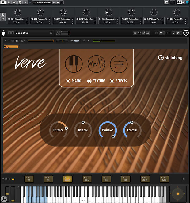 Verve has something of a niche sound set but offers easy sound editing (including hands‑on control via the Focus Quick Controls) and some inspiring chord presets.